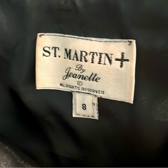 Vintage St Martin Jeanette Black Sequin Cocktail Dress Y2K Mob Wife Glam Size 8 - Picture 5 of 11